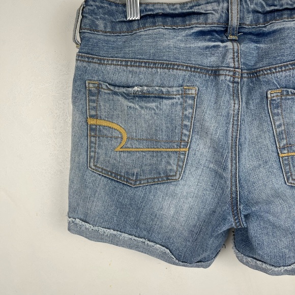 American Eagle Outfitters Jean Shorts Relaxed Fit 4 Distressed Festival - Picture 5 of 9